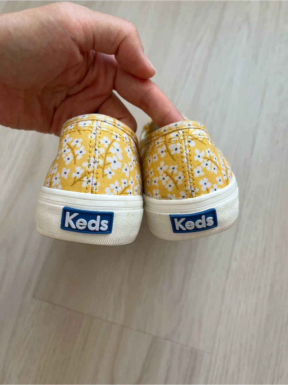 Keds Yellow Floral Slip-On Sneakers
